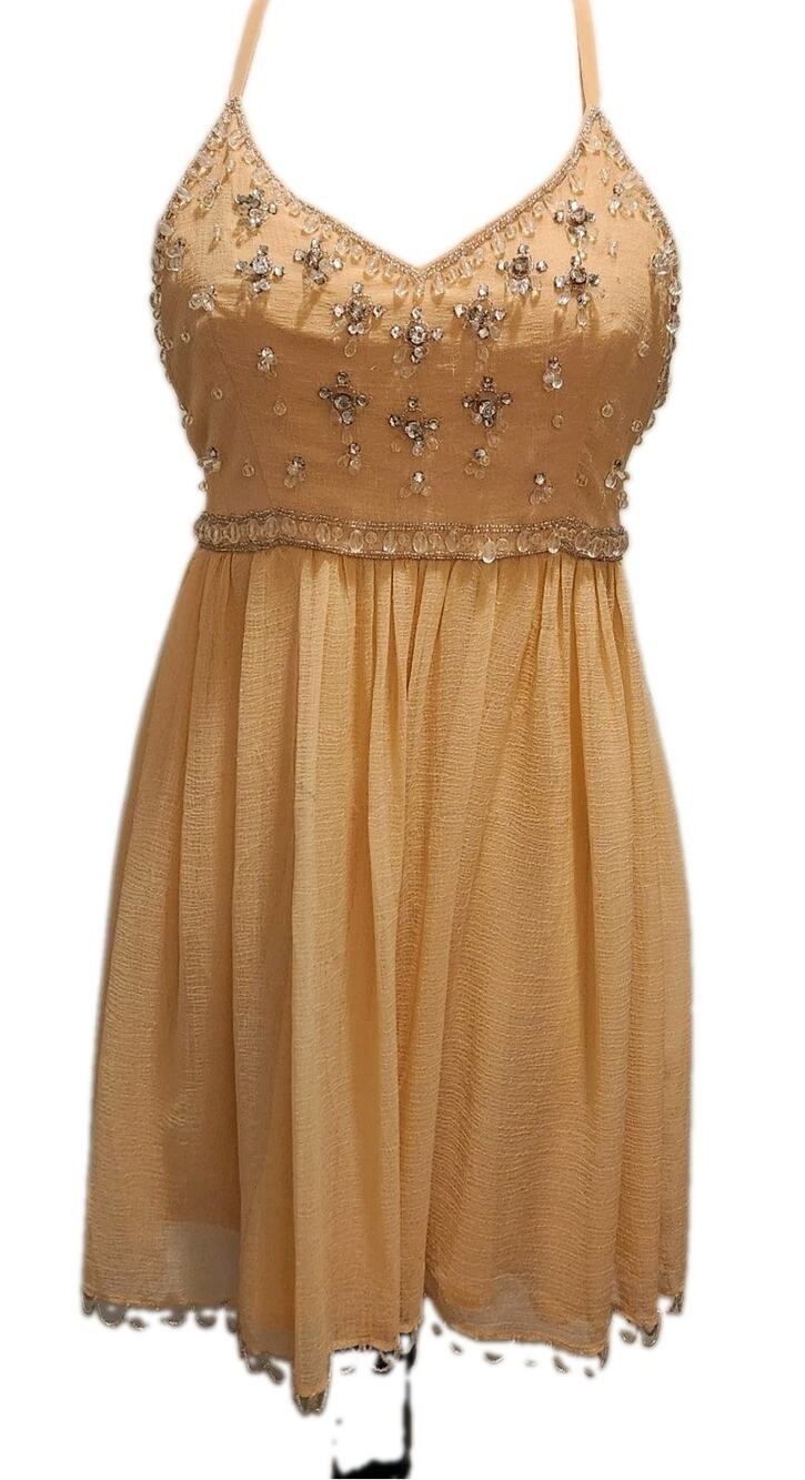 Urban Outfitters Champagne Fairycore Boho Coquette Dress Kimchi Blue 2